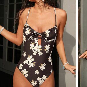 CUPSHE Blossom Haze Floral One-Piece Swimsuit, M